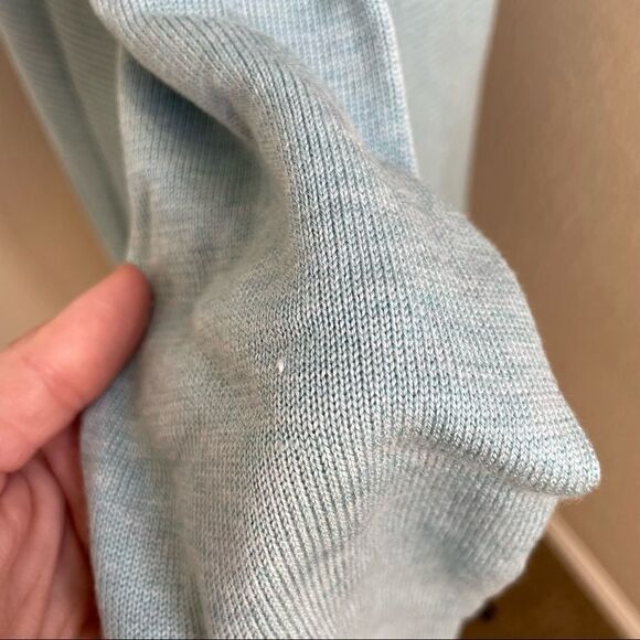 Adrienne Vittadini Turquoise Knit Cowl Neck Sweater Size M - Picture 7 of 14